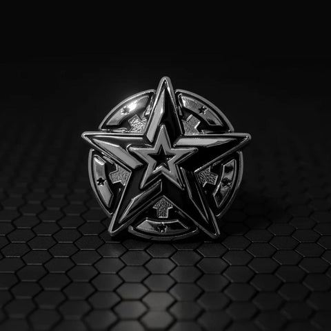 Lapel Pin - Antique Silver and Gloss Black - Presale